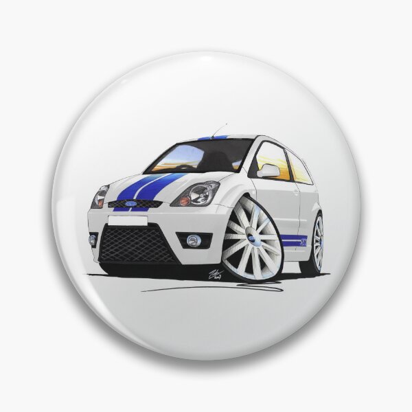 Item preview, Ford Fiesta ST (Facelift) White designed and sold by Yeomans Cartoons.