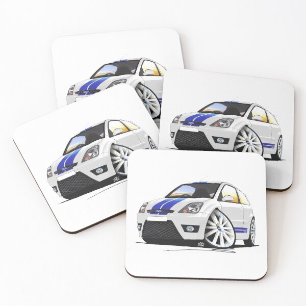 Item preview, Ford Fiesta ST (Facelift) White designed and sold by Yeomans Cartoons.