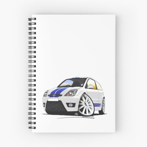 Artikelvorschau, Ford Fiesta ST (Facelift) Weiß entworfen und verkauft von Yeomans Cartoons.
