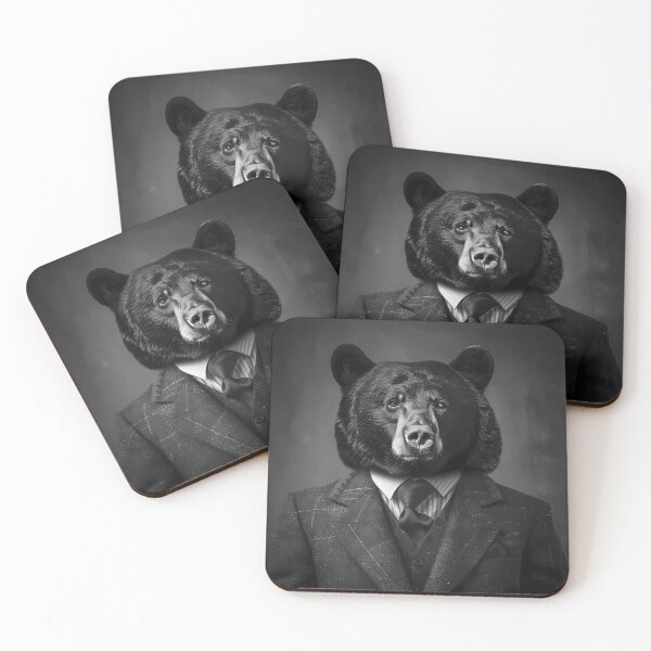 Item preview, Black Bear in Business Suit Retro Art designed and sold by redstar19.
