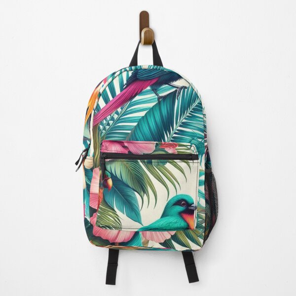 Item preview, Tropical paradise of palm leaves and flowers designed and sold by AvasArtistic.