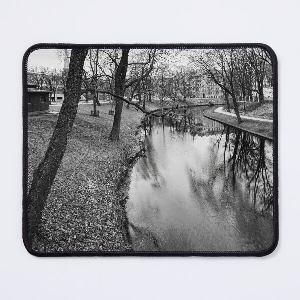Item preview, By the canal. 2. Riga 2024 bw designed and sold by Jouko Lehto Photography.
