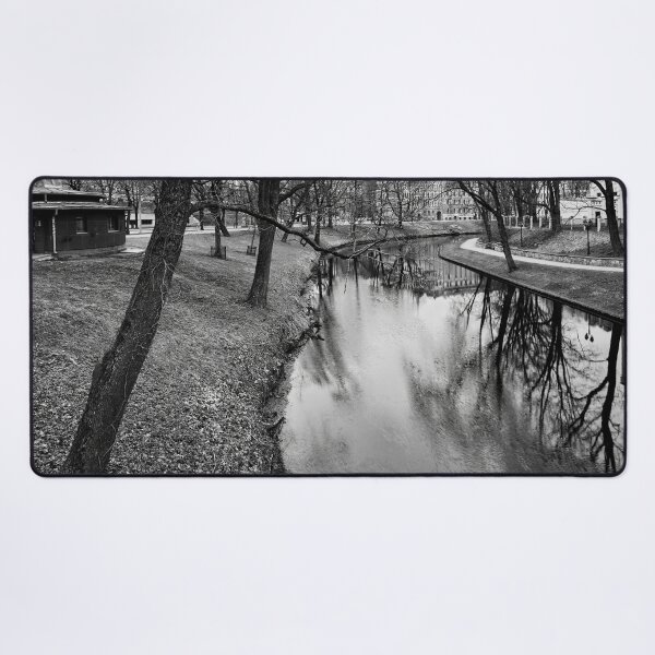 Item preview, By the canal. 2. Riga 2024 bw designed and sold by Jouko Lehto Photography.