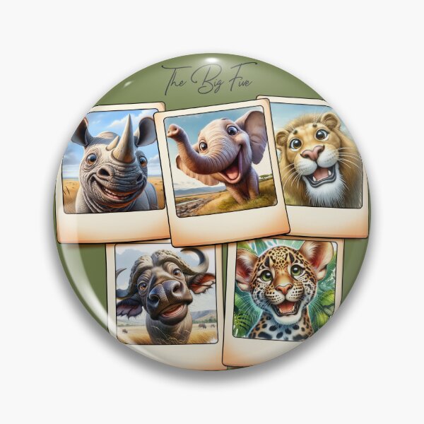 Item preview, The Big 5 wild animals designed and sold by roundowl.