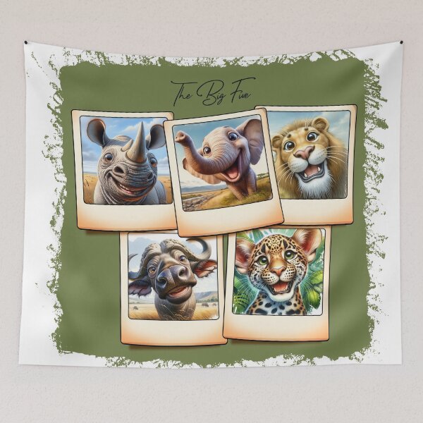 Item preview, The Big 5 wild animals designed and sold by roundowl.
