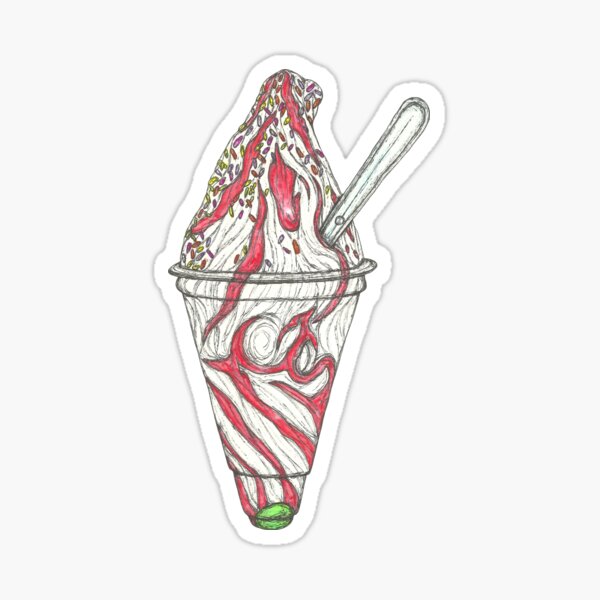 "Screwball Ice Cream" Sticker for Sale by SerenSketches Redbubble