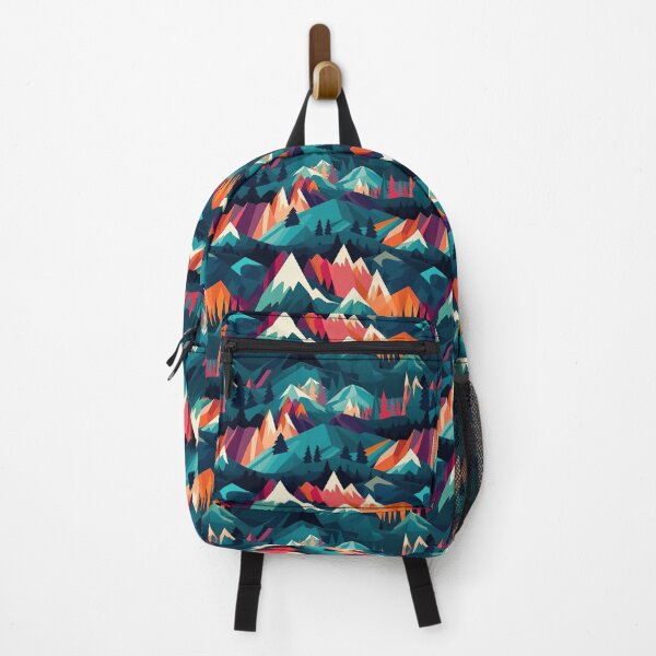 Item preview, Abstract mountains in vector style. Vector mountains in blue and pink orange. Mountain landscape in minimalism. designed and sold by SculpterioShop.