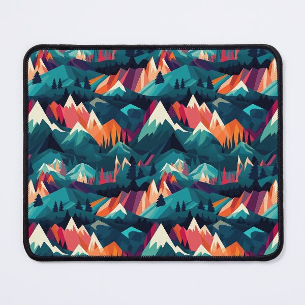 Item preview, Abstract mountains in vector style. Vector mountains in blue and pink orange. Mountain landscape in minimalism. designed and sold by SculpterioShop.