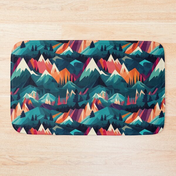 Item preview, Abstract mountains in vector style. Vector mountains in blue and pink orange. Mountain landscape in minimalism. designed and sold by SculpterioShop.
