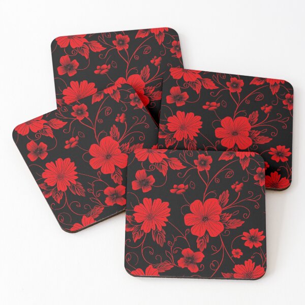 Item preview,  Dance of Red and Black Flowers designed and sold by Marie Colençon.