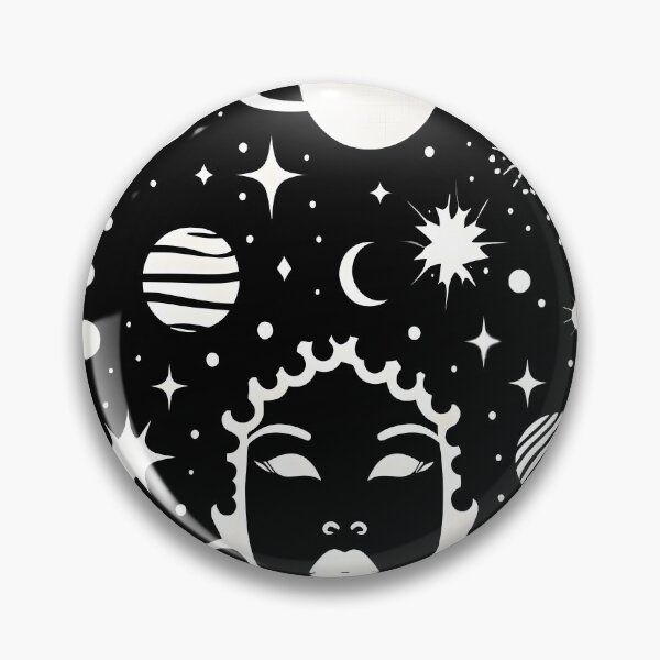 Item preview, Afrofuturism Afro Girl Sci-fi Black And White designed and sold by KitonicTees.