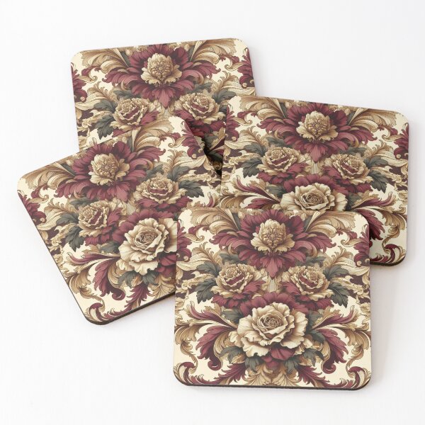 Item preview, Burgundy, Gold & Cream Baroque designed and sold by DesignsByPrnces.