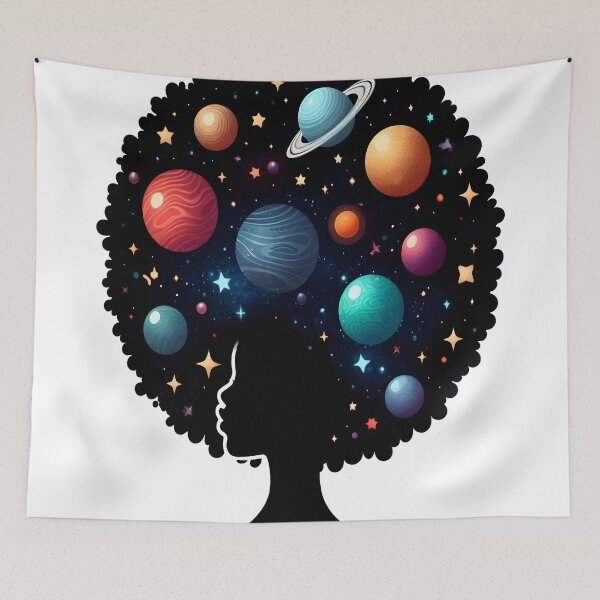 Item preview, Afrofuturism African Afro Girl designed and sold by KitonicTees.