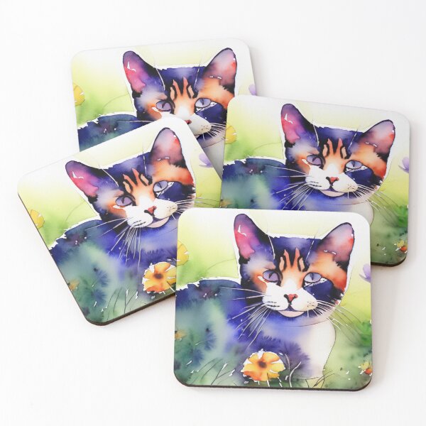 Item preview, Cat in the garden with flowers designed and sold by Photopat.