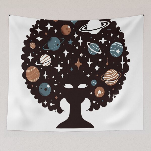 Item preview, Afrofuturism Afro Girl Sci-fi Black Art designed and sold by KitonicTees.