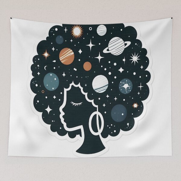 Item preview, Afrofuturism Afro Girl African designed and sold by KitonicTees.