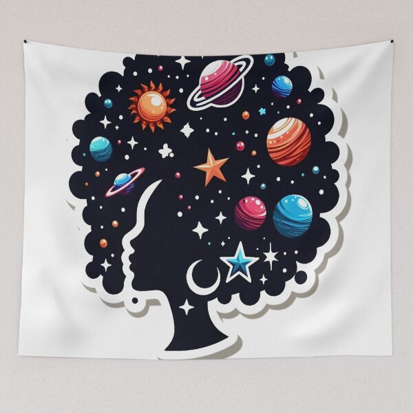Item preview, Afrofuturism Afro Girl Sci-fi Art designed and sold by KitonicTees.