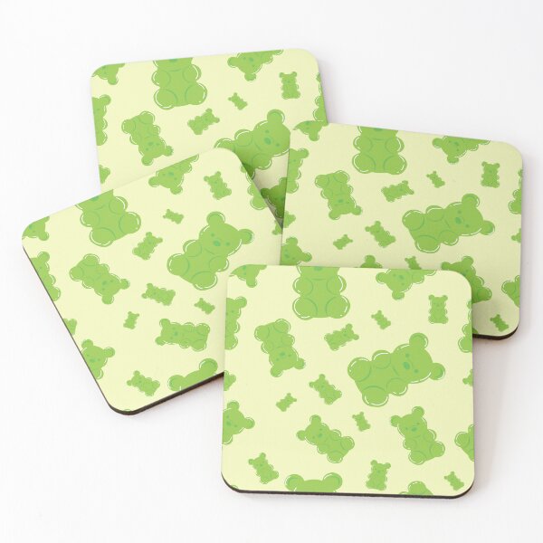 Item preview, Green gummy bear pattern  designed and sold by smalladventures.