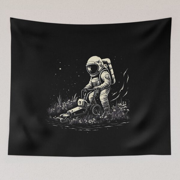 Item preview, Astronaut mowing the lawn designed and sold by DerSenat.