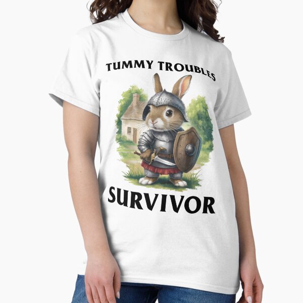 Item preview, Tummy Troubles Survivor Bunny Rabbit designed and sold by teecloudshirts.