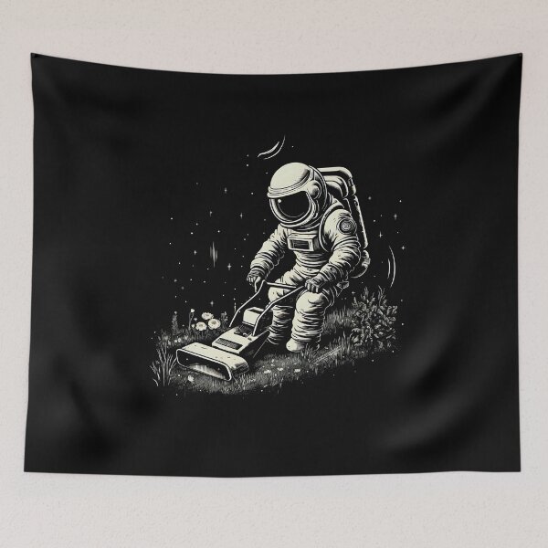 Item preview, Astronaut mowing the lawn designed and sold by DerSenat.