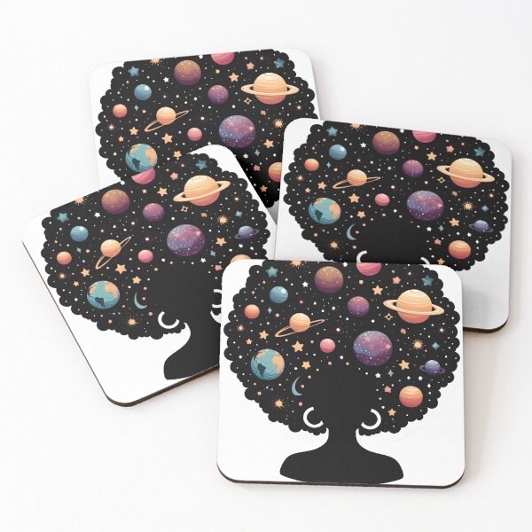 Item preview, Afrofuturism Afro Girl Cosmic Art designed and sold by KitonicTees.