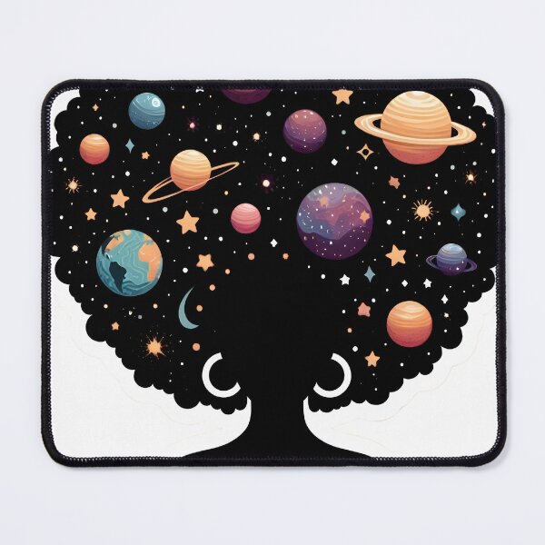 Item preview, Afrofuturism Afro Girl Cosmic Art designed and sold by KitonicTees.