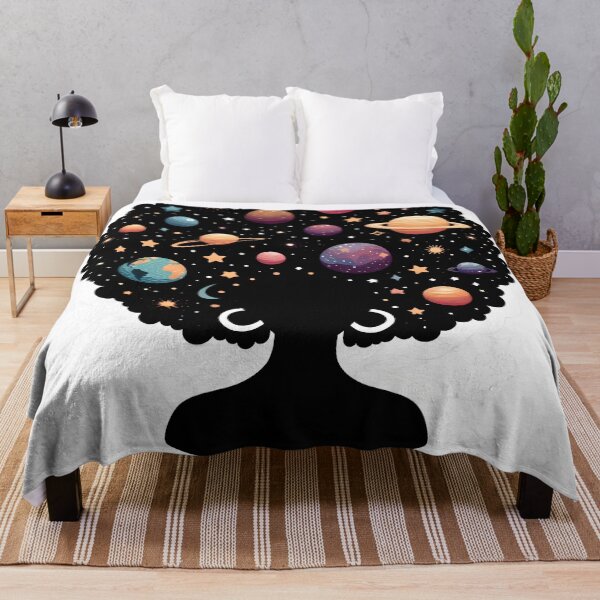 Item preview, Afrofuturism Afro Girl Cosmic Art designed and sold by KitonicTees.