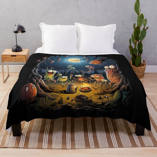 Item preview, Alien Camping Monster Campfire designed and sold by DerSenat.