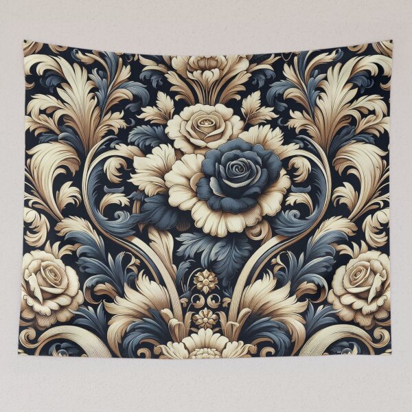 Item preview, Midnight Blue, Gold & Cream Baroque designed and sold by DesignsByPrnces.