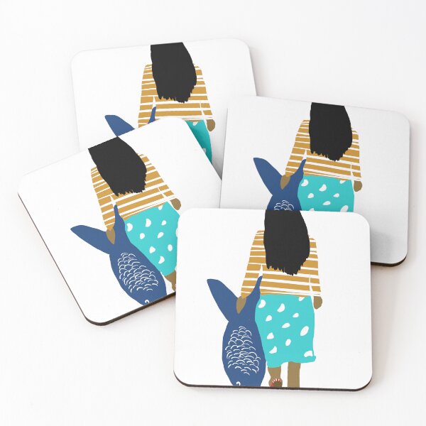 Item preview, Woman with large fish designed and sold by louweasely.