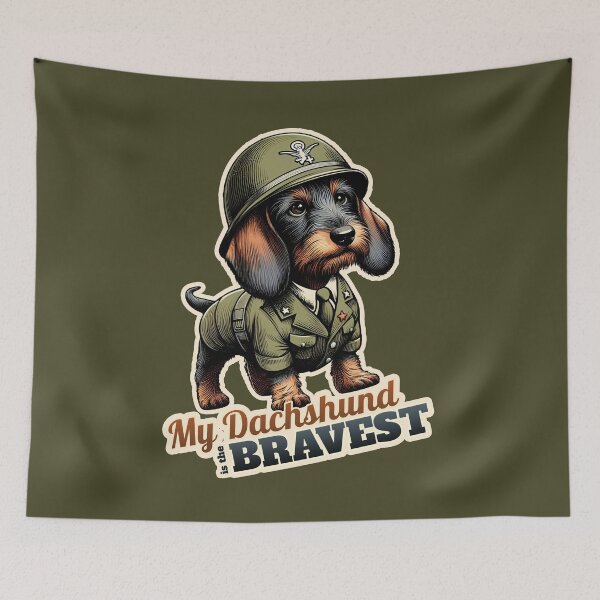 Item preview, Wire-haired Dachshund  Soldier designed and sold by ThisDress.