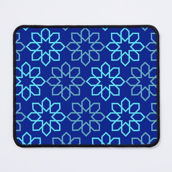 Item preview,  blue geometric  flowers designed and sold by mndesignworx.