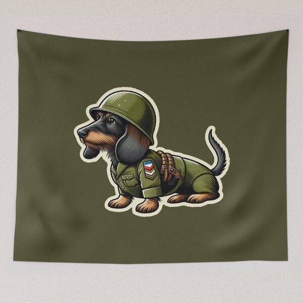 Item preview, Wire-haired Dachshund  Soldier designed and sold by ThisDress.