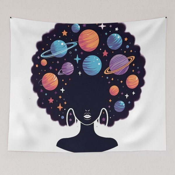 Item preview, Afrofuturism Afro Girl designed and sold by KitonicTees.