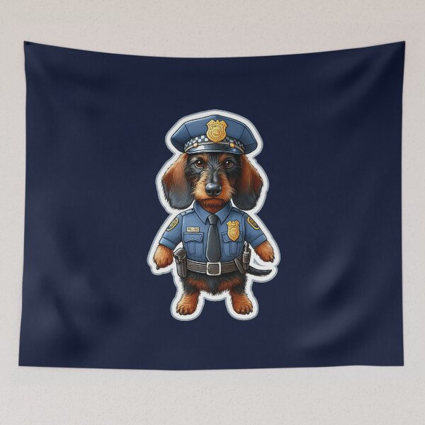 Item preview, Wire-haired Dachshund Police designed and sold by ThisDress.