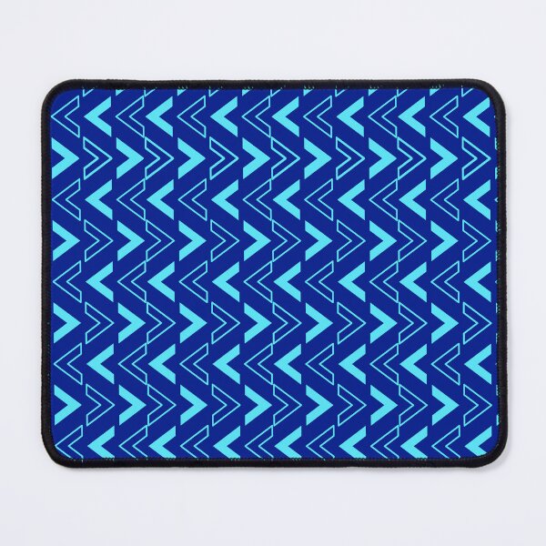 Item preview,  blue zigzag pattern flowers designed and sold by mndesignworx.