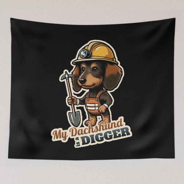 Item preview, Wire-haired Dachshund worker designed and sold by ThisDress.