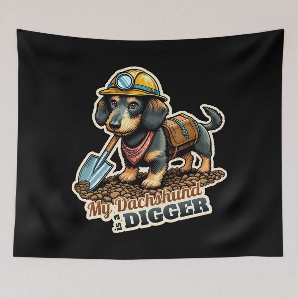 Item preview, Wire-haired Dachshund worker designed and sold by ThisDress.