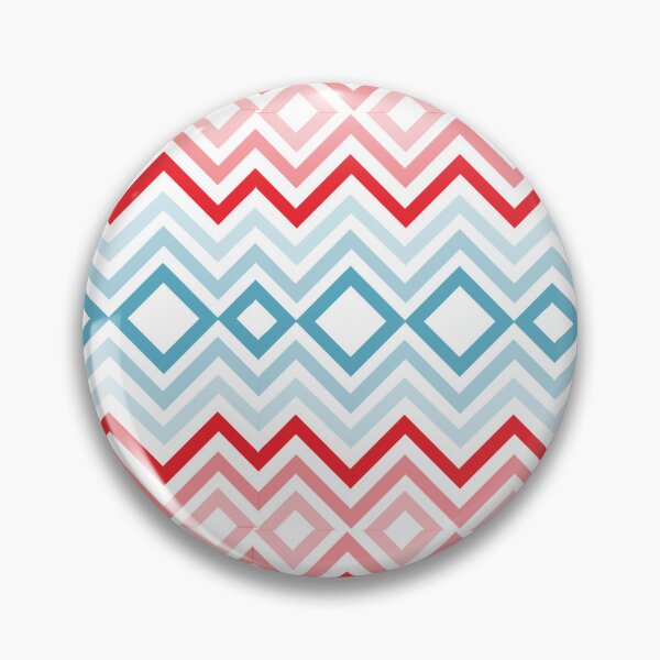 Item preview, blue and red zigzag pattern  designed and sold by mndesignworx.