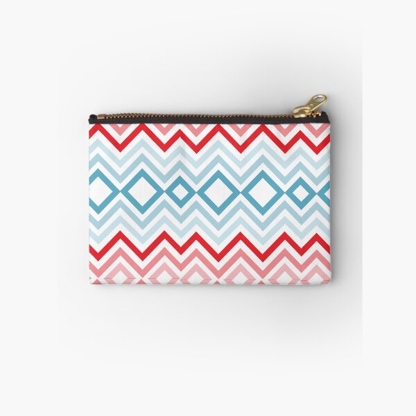Item preview, blue and red zigzag pattern  designed and sold by mndesignworx.