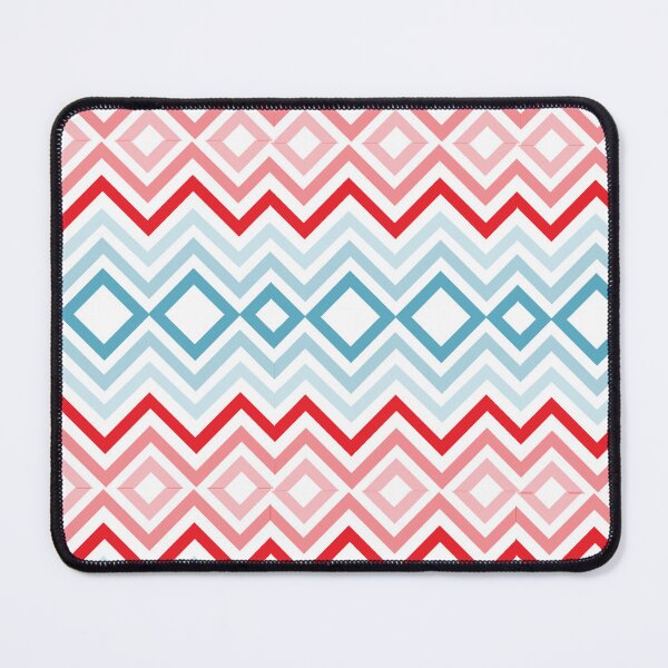Item preview, blue and red zigzag pattern  designed and sold by mndesignworx.