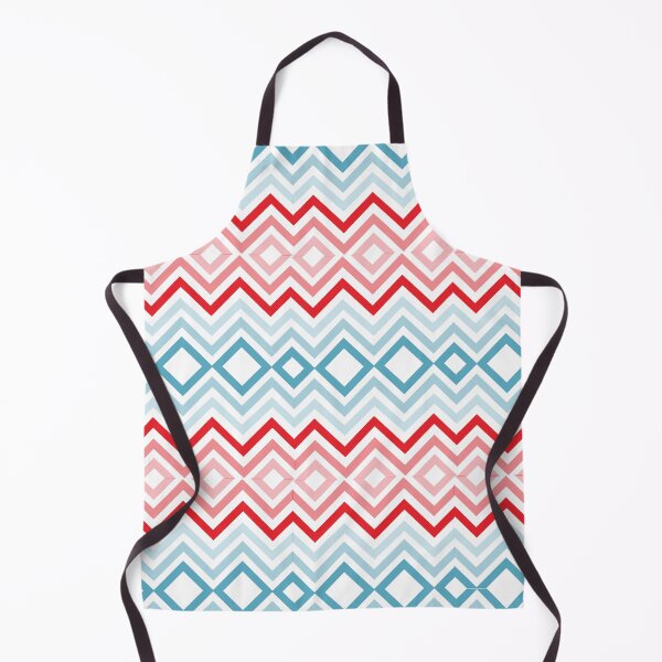 Item preview, blue and red zigzag pattern  designed and sold by mndesignworx.