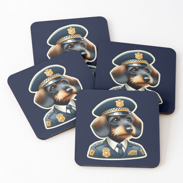 Item preview, Wire-haired Dachshund Police designed and sold by ThisDress.