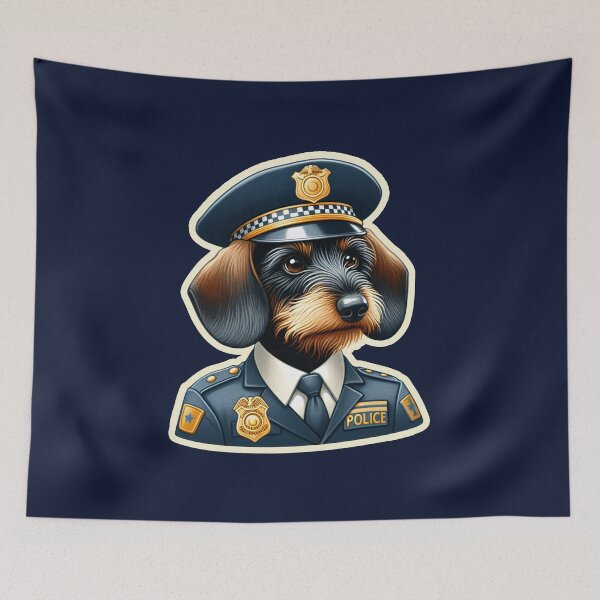 Item preview, Wire-haired Dachshund Police designed and sold by ThisDress.