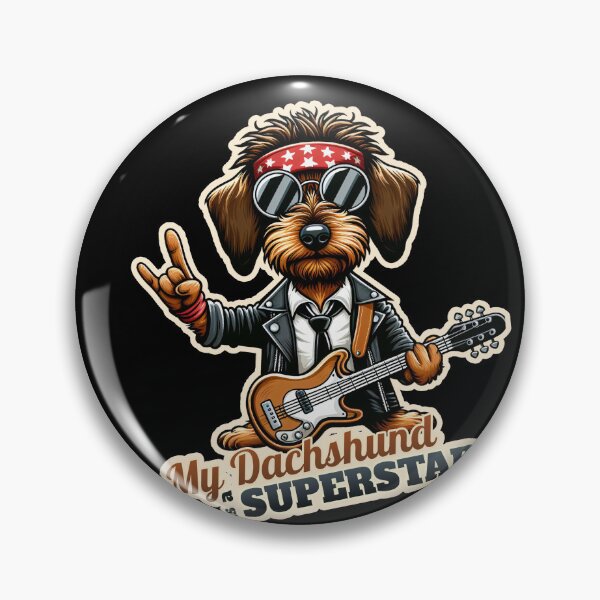 Item preview, Wire-haired Dachshund Rockstar designed and sold by ThisDress.
