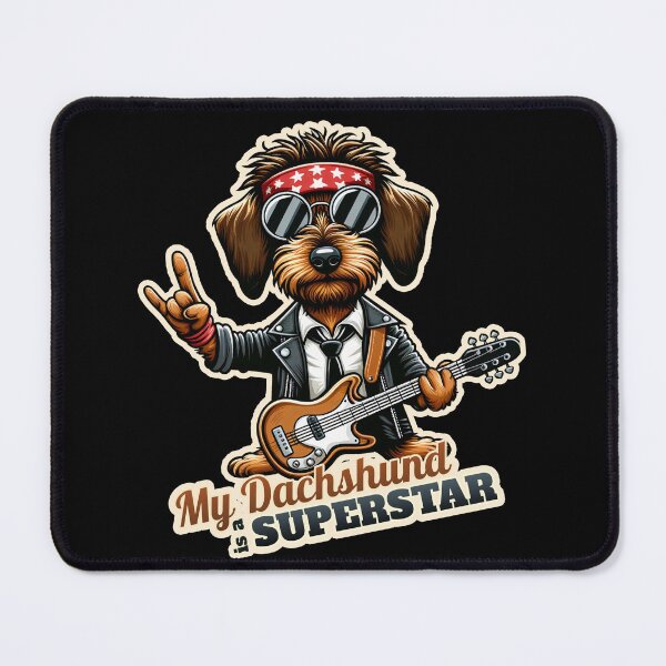 Item preview, Wire-haired Dachshund Rockstar designed and sold by ThisDress.
