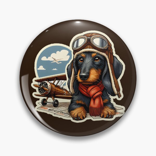 Item preview, Wire-haired Dachshund Pilot designed and sold by ThisDress.