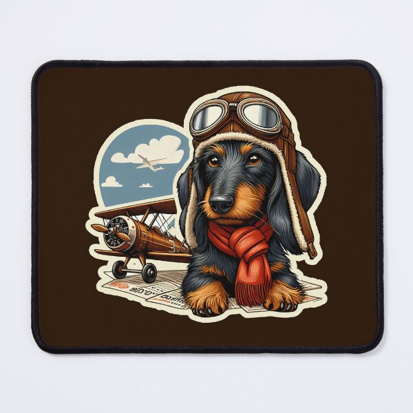 Item preview, Wire-haired Dachshund Pilot designed and sold by ThisDress.