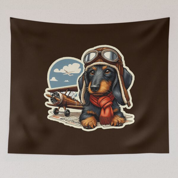 Item preview, Wire-haired Dachshund Pilot designed and sold by ThisDress.